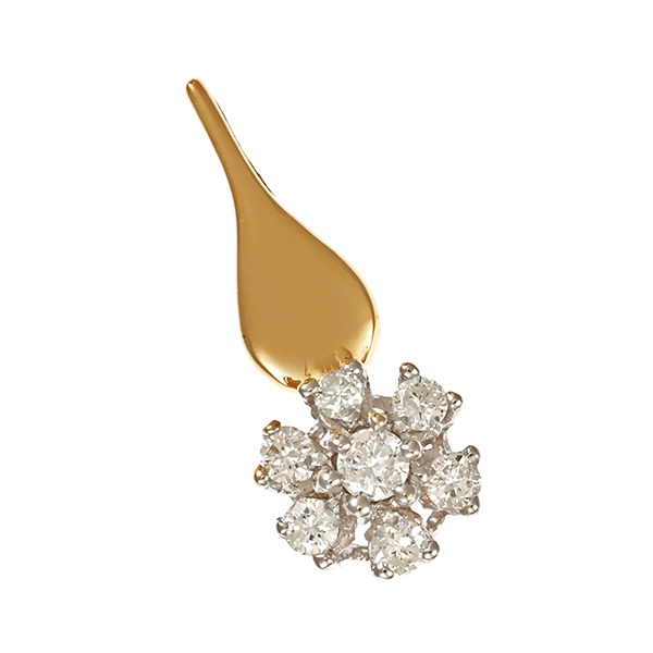 Anhänger, 14K, Gelb-/Weißgold, Brillanten
