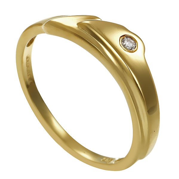 Diamantring, 14K, Gelbgold, Brillant