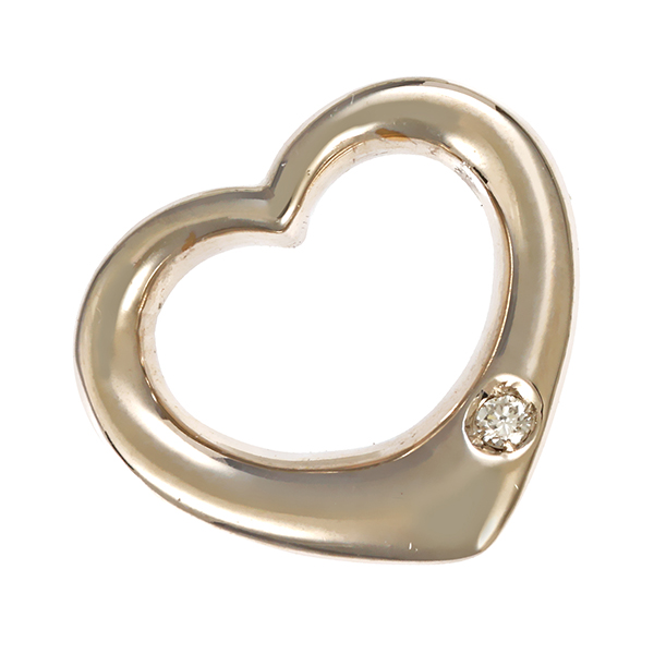 Anhänger, 18K, Weißgold, Brillant, Herz