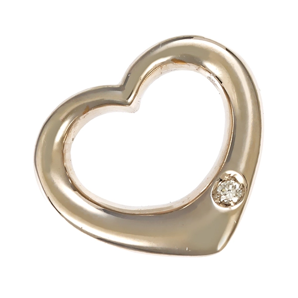 Anhänger, 18K, Weißgold, Brillant, Herz