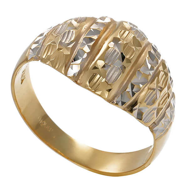 Ring, 14K, Gelb/Weißgold
