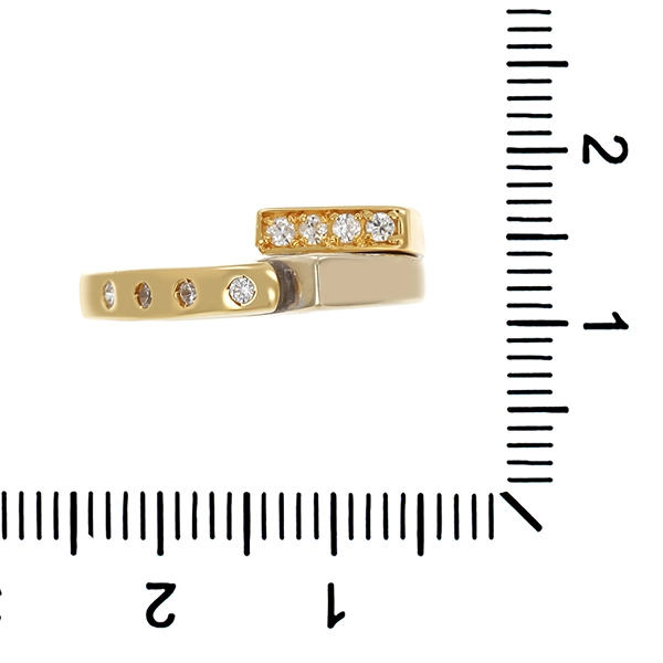 Ring, 14K, Gelbgold, Zirkonia