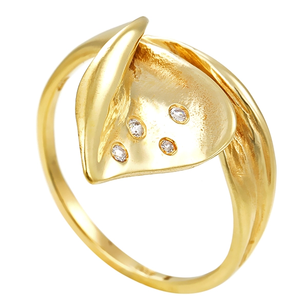 Ring, 8K, Gelbgold, Zirkonia