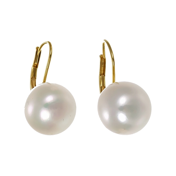 Bouton, 14K, Gelbgold, Perlen