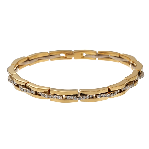 Armband, 18K, Gelb-/Weißgold, Brillanten