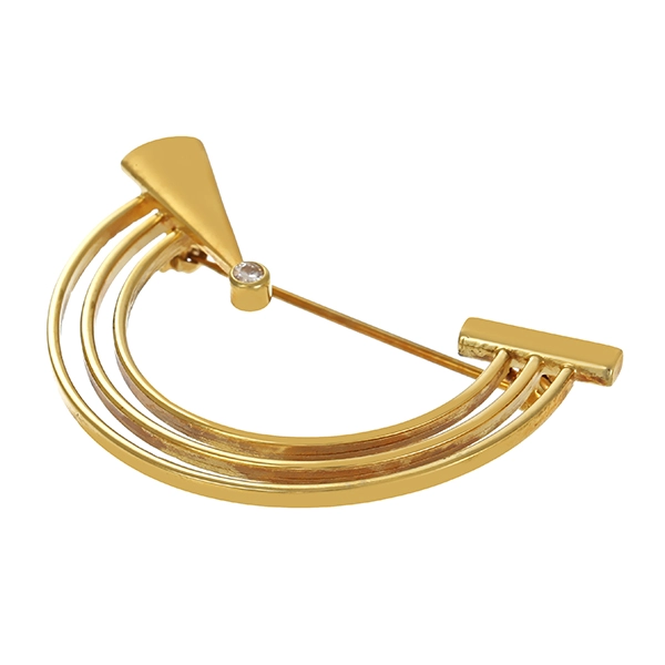 Brosche, 14K , Gelbgold, Brillant