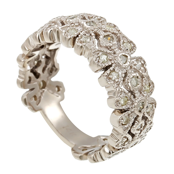 Diamantring, 14K, Weißgold, Brillanten 0,47 ct