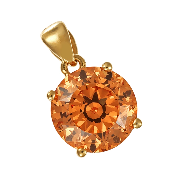 Anhänger, 14K, Gelbgold, Zirkonia