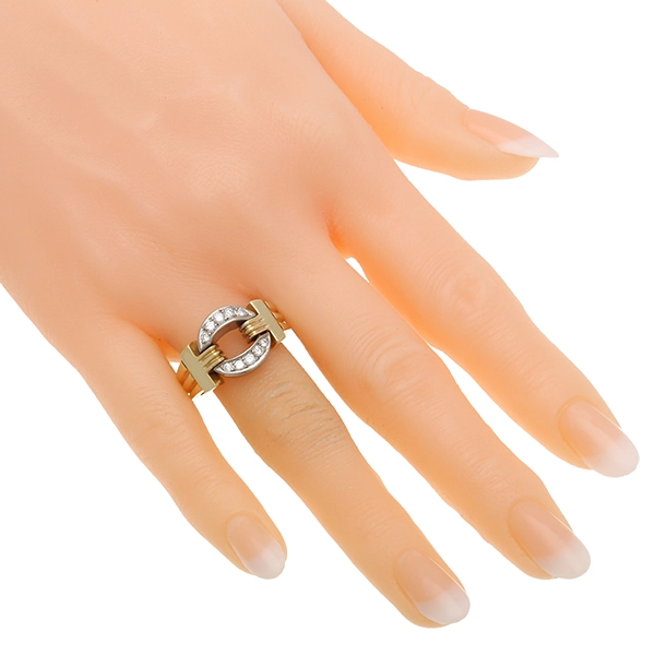 Diamantring, 18K, Gelb-/Weißgold, Brillanten 0,30 ct