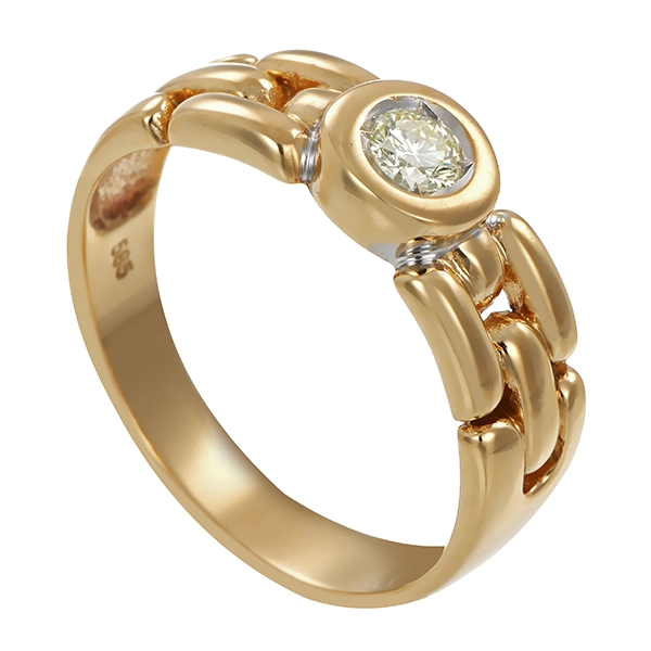 Brillantring, 14K, Gelbgold, 0,25ct