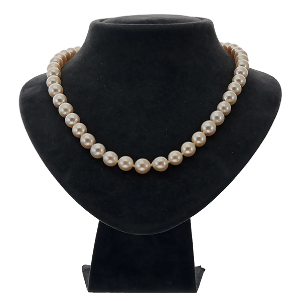 Perlenkette, 18K, Weißgold, Perlen