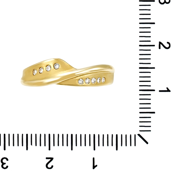 Diamantring, 14K, Gelbgold, Brillanten