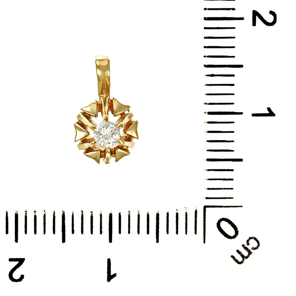 Anhänger, 14K, Gelbgold, Brillant