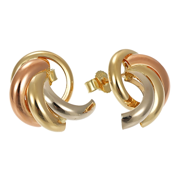 Ohrstecker, 14K, Rot-/Gelb-/Weißgold