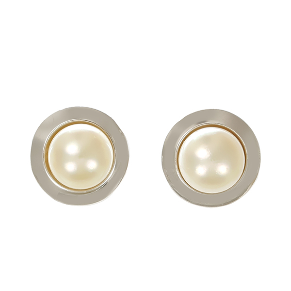 Ohrstecker, 14K, Weißgold, Zuchtperlen