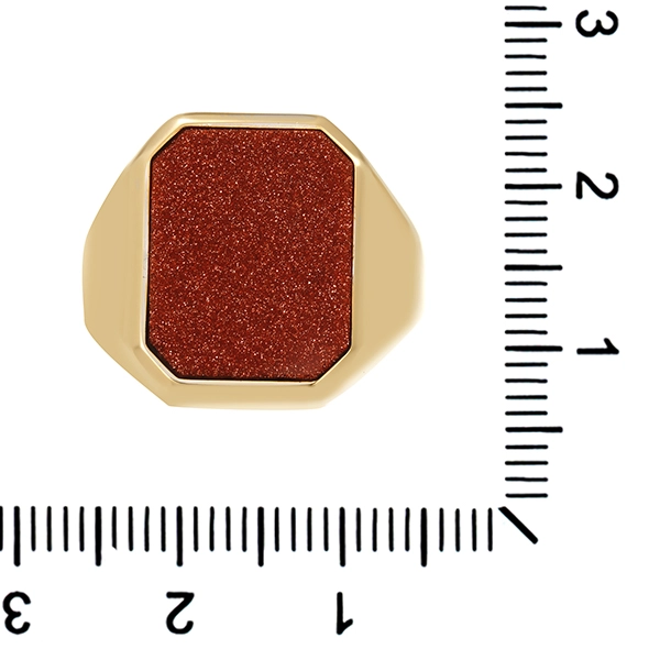 Herrenring, 14K, Gelb-/Weißgold, Goldfluss