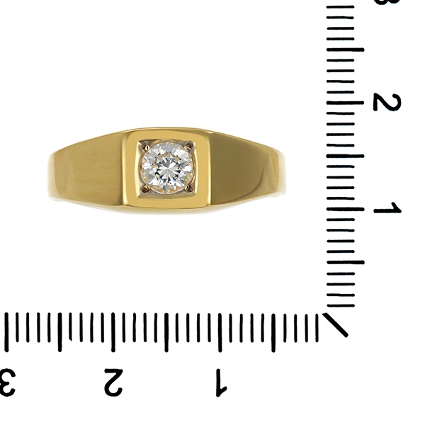 Herrenring, 8K, Gelbgold, Zirkonia