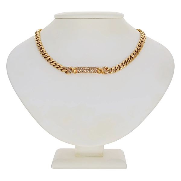 Collier, 18K, Gelbgold, Diamanten