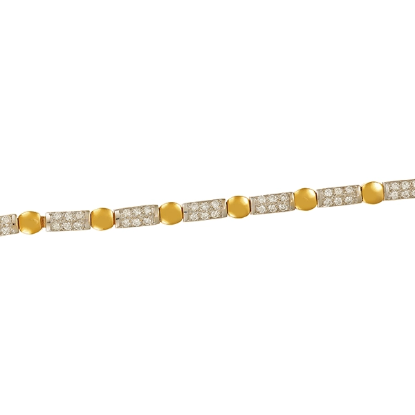 Armband, 18K, Gelb-/Weißgold, Brillanten