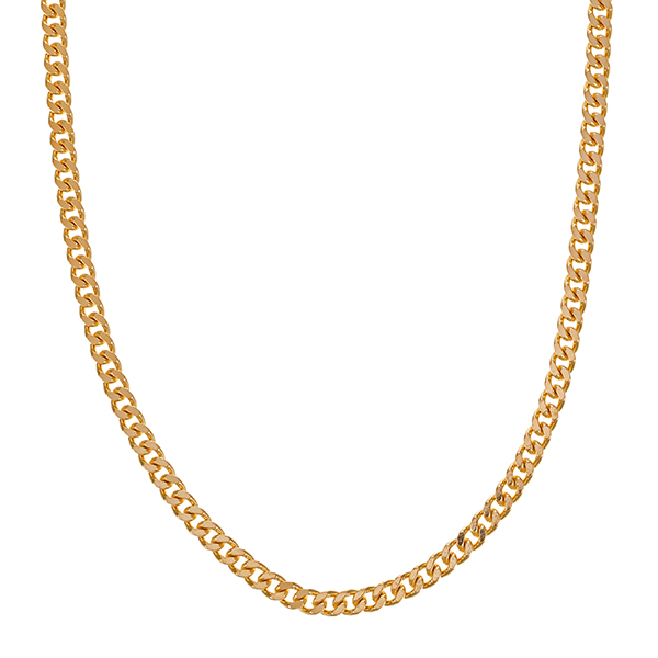 Collierkette, 14K, Gelbgold, Flachpanzer-