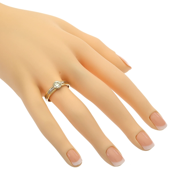 Diamantring, 14K, Gelb-/Weißgold, Brillant 0,40 ct