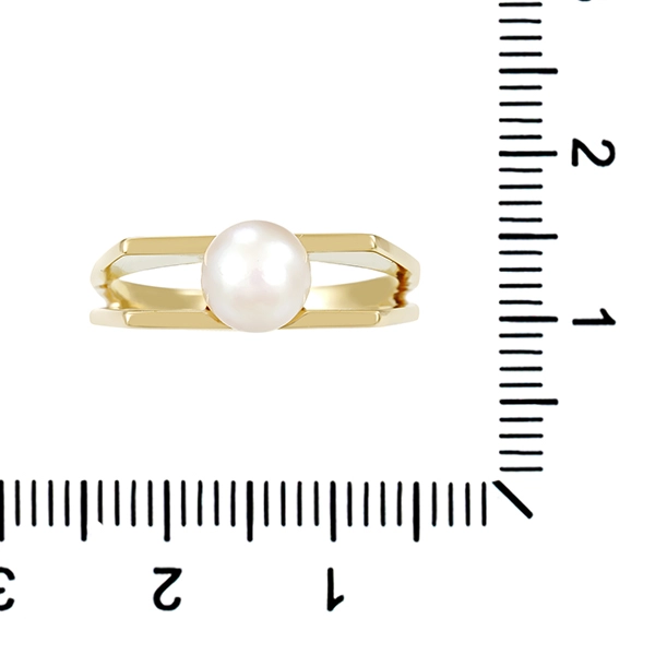 Ring, 14K, Gelbgold, Perle