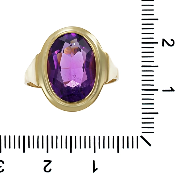 Ring, 8K, Gelbgold, Amethyst