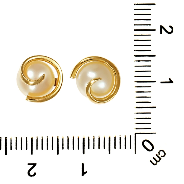 Ohrstecker, 8K, Gelbgold, Perlen