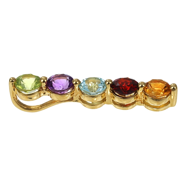Anhänger, 14K, Gelbgold, Edelsteine
