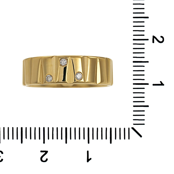 Diamantring, 14K, Gelbgold, Brillanten
