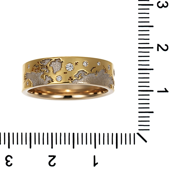 Trauring, 18K, Gelb-/Weißgold, Brillanten