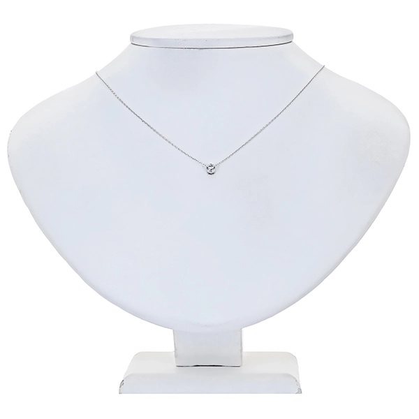 Collier, 18K, Weißgold, Brillant