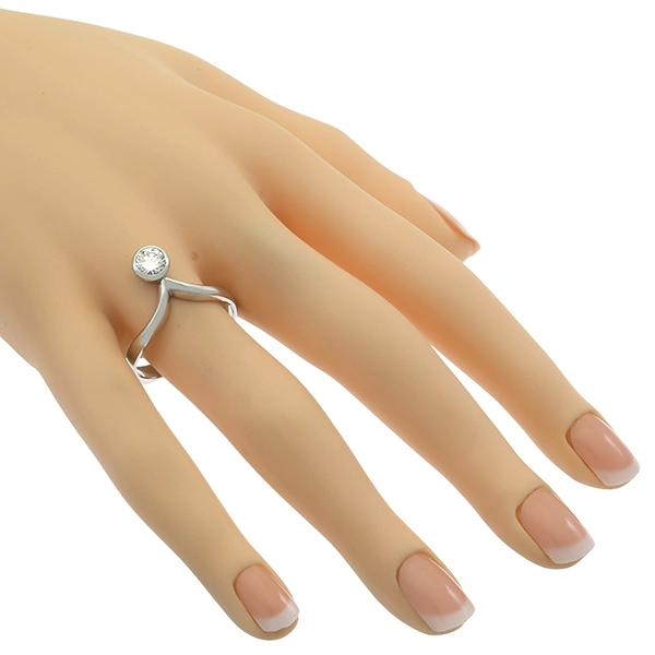 Ring, 14K, Weißgold, Brillant