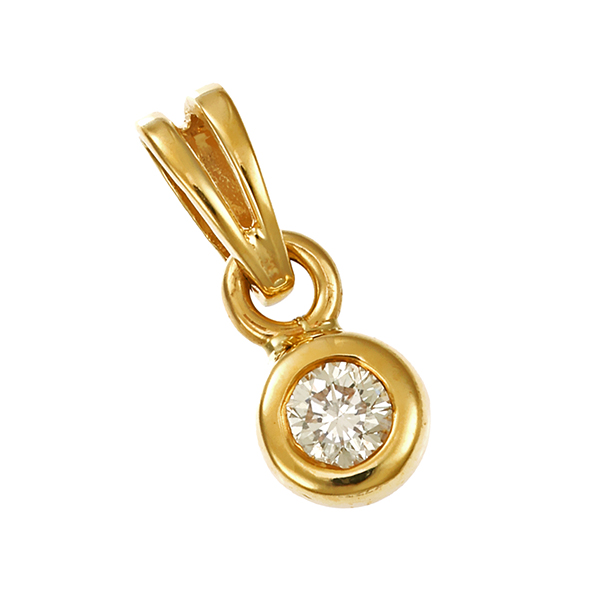 Anhänger, 14K, Gelbgold, Brillant