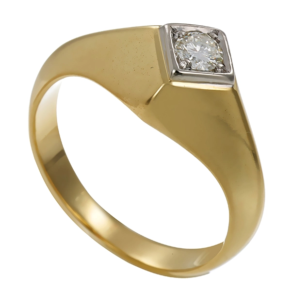 Brillantring, 14K, Gelb-/Weißgold, 0,25ct