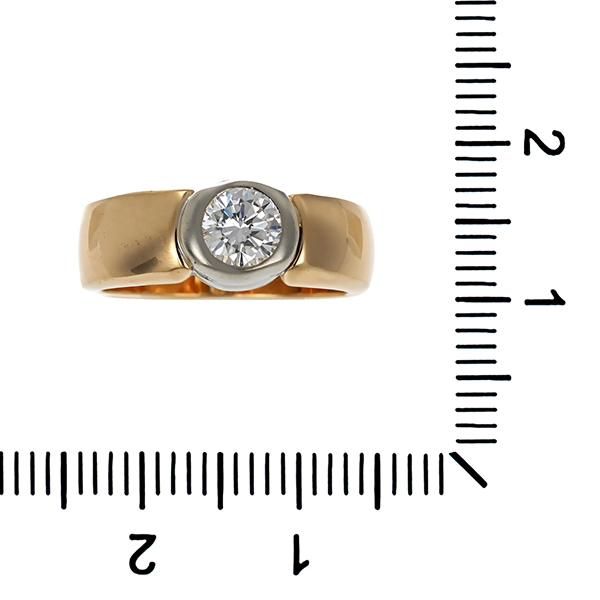 Brillantring, 14K, Gelb-/Weißgold, 0,40ct