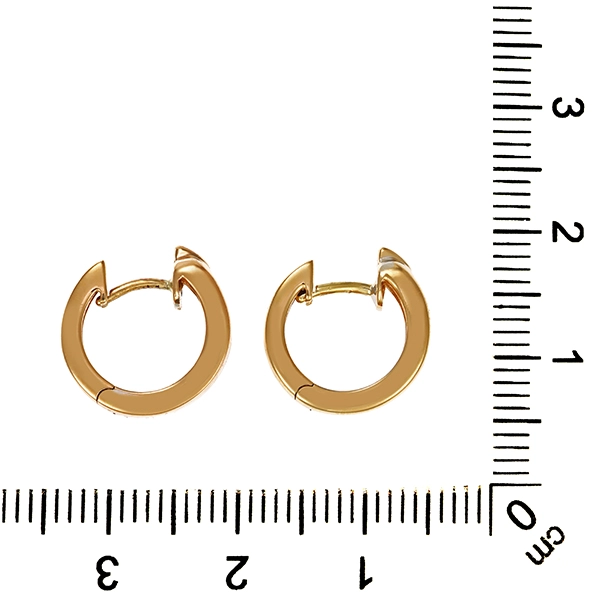 Creolen, 14K, Gelb-/Weißgold, Brillanten