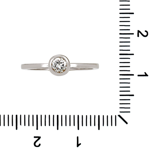 Diamantring, 14K, Weißgold, Brillant 0,18 ct