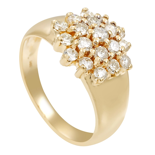 Diamantring, 14K, Gelbgold, Brillanten 1,00 ct