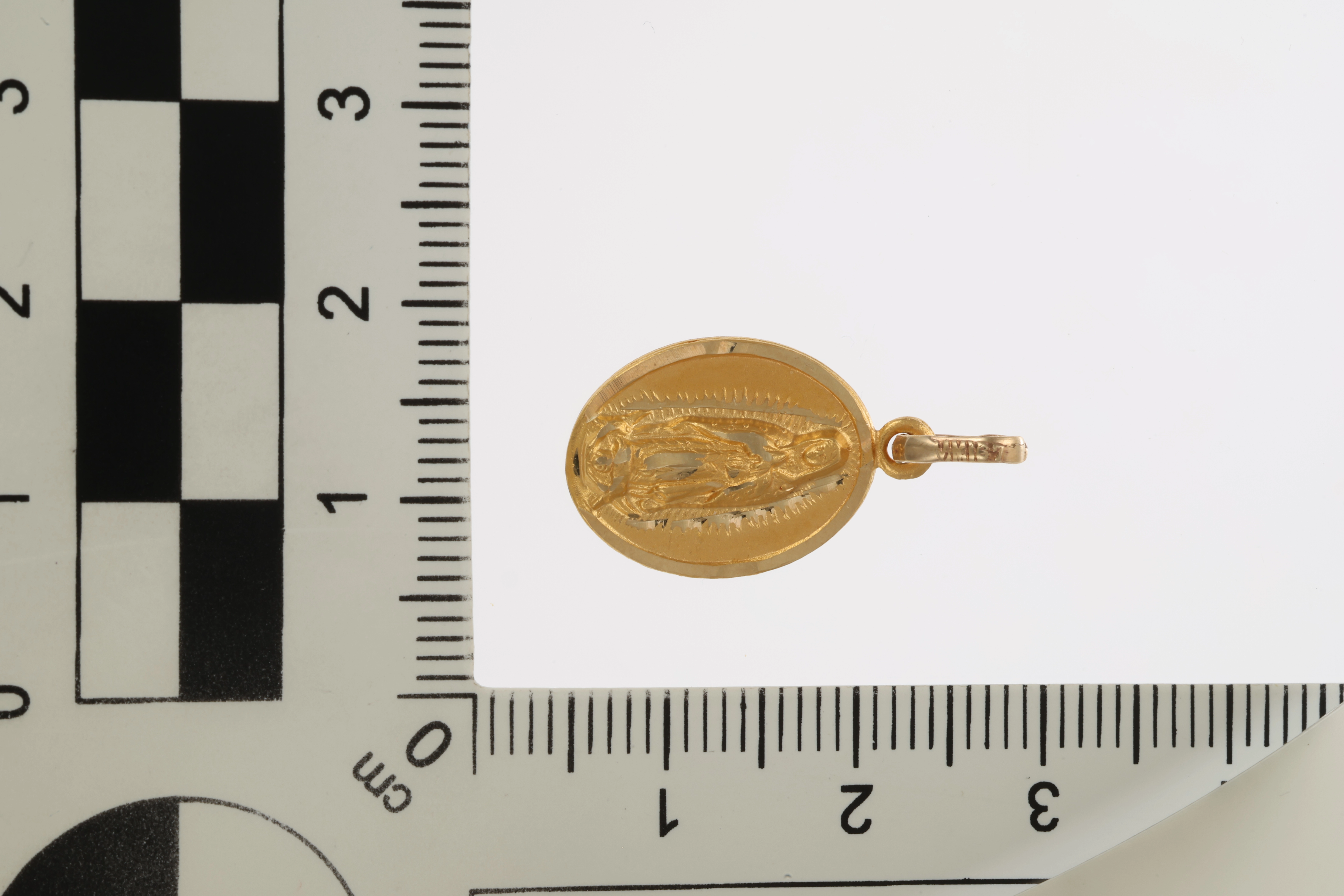 Anhänger, 14K, Gelbgold, Maria