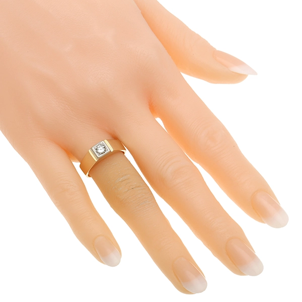 Diamantring, 14K, Gelb-/Weißgold, Brillant 0,20 ct