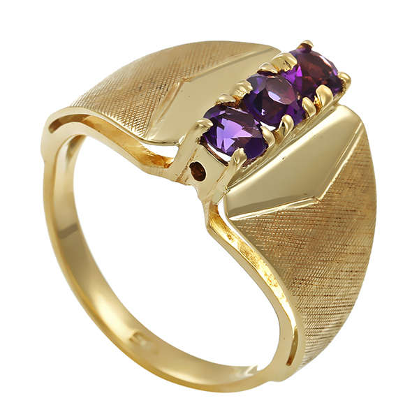 Ring, 14K, Gelbgold, Amethyste