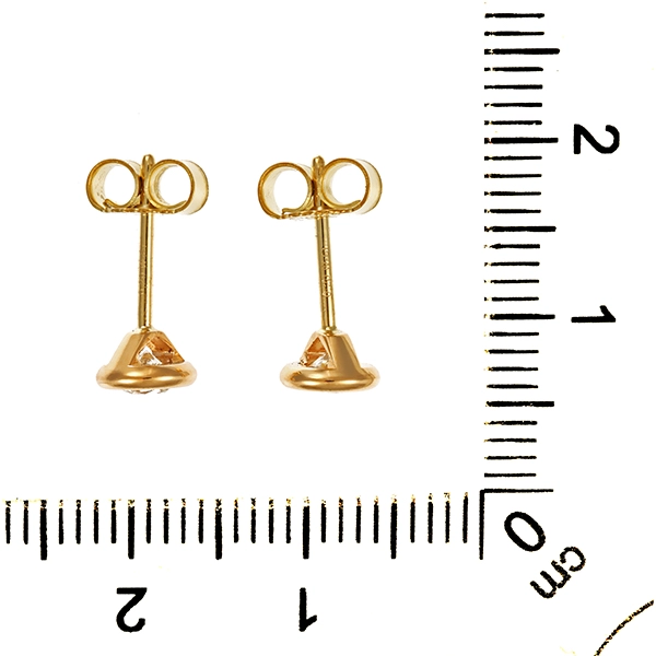 Ohrstecker, 14K, Gelbgold, Brillanten