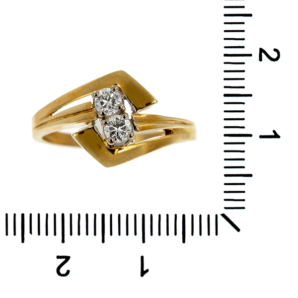 Diamantring, 14K, Gelbgold, Brillanten 0,20 ct