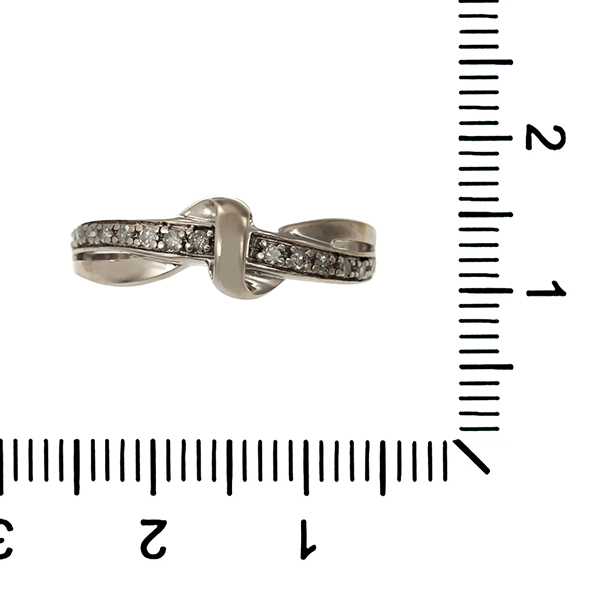 Diamantring, 9K, Weißgold, Diamant