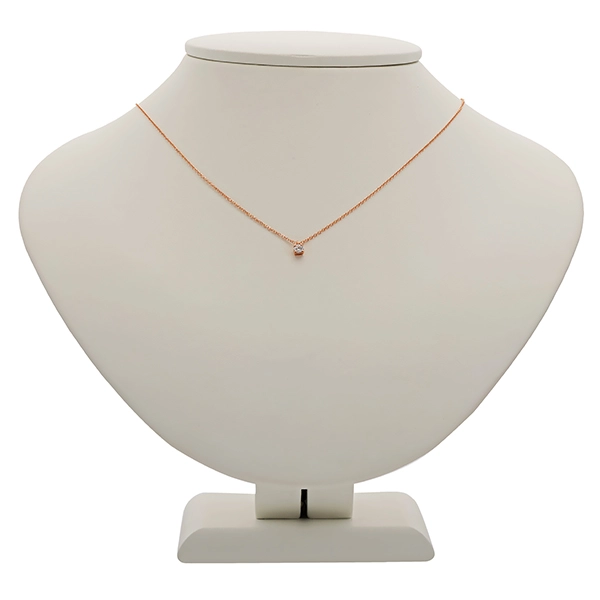Collier, 14K, Rotgold, Brillant