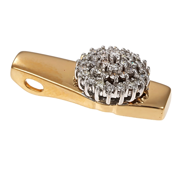Anhänger, 14K, Gelbgold, Brillanten 1,00 ct