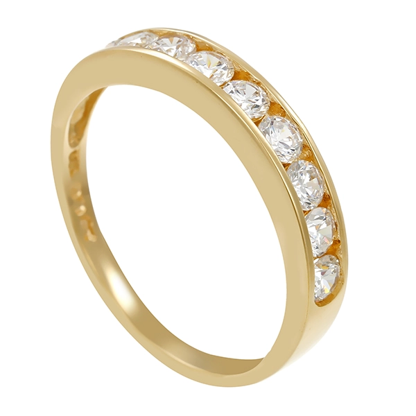 Ring, 14K, Gelbgold, Zirkonia