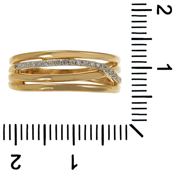 Diamantring, 14K, Gelbgold, Brillanten