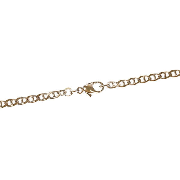 Kette, 8K, Weißgold, Stegpanzer